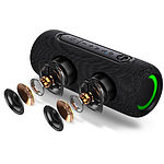 Фото REAL-EL X-715 Black (EL121600027), портативная система 2x5 Вт, Li-Ion аккум, USB, BT, RGB, IPX5, TWS #5