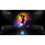 Фото REAL-EL X-715 Black (EL121600027), портативная система 2x5 Вт, Li-Ion аккум, USB, BT, RGB, IPX5, TWS #2