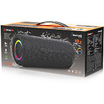 Фото REAL-EL X-715 Black (EL121600027), портативная система 2x5 Вт, Li-Ion аккум, USB, BT, RGB, IPX5, TWS #1
