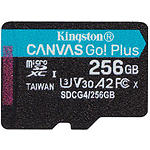 Фото microSD XC 256 GB Kingston Canvas Go! Plus U3 A2 V30 C10 (SDCG4/256GBSP) R200/W160MB/s без адаптера