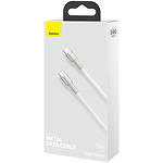 Изображение Кабель Baseus CATJK-C02 Cafule Type-C/Type-C, 1м White 100W #1 Фото Кабель Baseus CATJK-C02 Cafule Type-C/Type-C, 1м White 100W #1