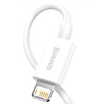 Изображение Кабель Baseus CALYS-B02 Superior USB-A/Lightning, 1.5м, White, 2.4A #2 Фото Кабель Baseus CALYS-B02 Superior USB-A/Lightning, 1.5м, White, 2.4A #2