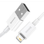 Изображение Кабель Baseus CALYS-B02 Superior USB-A/Lightning, 1.5м, White, 2.4A #3 Фото Кабель Baseus CALYS-B02 Superior USB-A/Lightning, 1.5м, White, 2.4A #3