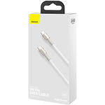 Изображение Кабель Baseus CATJK-D02 Cafule Type-C/Type-C, 2м White 100W #1 Фото Кабель Baseus CATJK-D02 Cafule Type-C/Type-C, 2м White 100W #1