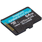 Фото microSD XC 64Gb Kingston Canvas Go! Plus U3 A2 V30 C10 (SDCG4/64GBSP) R200MB/s без переходника #2