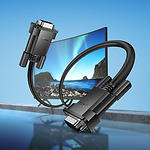 Изображение Кабель HOCO US11 Black (6942007628211) VGA male to VGA male, Full-HD, 2м #5 Фото Кабель HOCO US11 Black (6942007628211) VGA male to VGA male, Full-HD, 2м #5