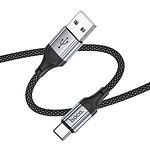 Изображение Кабель HOCO X102 Black (6942007608770) USB/Type-C, 1м, 3A, nylon/aluminum #1 Фото Кабель HOCO X102 Black (6942007608770) USB/Type-C, 1м, 3A, nylon/aluminum #1