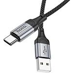 Изображение Кабель HOCO X102 Black (6942007608770) USB/Type-C, 1м, 3A, nylon/aluminum #2 Фото Кабель HOCO X102 Black (6942007608770) USB/Type-C, 1м, 3A, nylon/aluminum #2