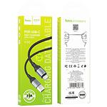 Изображение Кабель HOCO X102 Black (6942007608770) USB/Type-C, 1м, 3A, nylon/aluminum #6 Фото Кабель HOCO X102 Black (6942007608770) USB/Type-C, 1м, 3A, nylon/aluminum #6