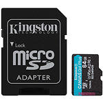 фото microSD XC 64Gb Kingston Canvas Go! Plus U3 A2 V30 C10 (SDCG4/64GB) R200MB/s + SD перехідник