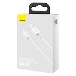 Фото Кабель Baseus CALYS-02 Superior USB-A/Lightning 0.25м White 2.4A #1