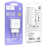 Изображение Сетевое ЗУ Hoco C140A Smart White (6942007627795) 1*USB-A, QC3.0, 18W #1 Фото Сетевое ЗУ Hoco C140A Smart White (6942007627795) 1*USB-A, QC3.0, 18W #1