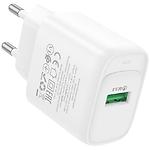 Изображение Сетевое ЗУ Hoco C140A Smart White (6942007627795) 1*USB-A, QC3.0, 18W #2 Фото Сетевое ЗУ Hoco C140A Smart White (6942007627795) 1*USB-A, QC3.0, 18W #2