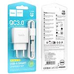 Изображение Сетевое ЗУ Hoco C140A Smart White (6942007627818) 1*USB-A, QC3.0, 18W + Cable micro-USB #1 Фото Сетевое ЗУ Hoco C140A Smart White (6942007627818) 1*USB-A, QC3.0, 18W + Cable micro-USB #1