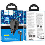 Фото Сетевое ЗУ Hoco CS21A Black (6942007609890) USB-A, QC3.0, 18W + Cable micro-USB #1