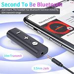 Фото Bluetooth AUX Adapter ESSAGER ECJBJS-CY01, USB зарядка, Аккум 110mAh, 3.5мм jack, для авто/колонок #7
