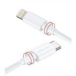 Изображение Кабель WUW-X181 White (6972573332731) Type-C/Lightning, 1м, 20W, TPE #1 Фото Кабель WUW-X181 White (6972573332731) Type-C/Lightning, 1м, 20W, TPE #1