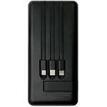 Внешний аккумулятор Power Bank WUW U44 Black, 20000mAh, 12W, cable Micro/Type-C/Lightning - фото