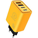 Фото Сетевое ЗУ WUW-C212 Yellow, 2*USB-A + 2*Type-C, 48W, QC