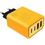Фото Сетевое ЗУ WUW-C212 Yellow, 2*USB-A + 2*Type-C, 48W, QC #2