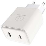 Изображение Сетевое ЗУ WUW-C189, 2*USB-C, PD 20W, White Фото Сетевое ЗУ WUW-C189, 2*USB-C, PD 20W, White