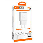 Изображение Сетевое ЗУ WUW-C189, 2*USB-C, PD 20W, White #1 Фото Сетевое ЗУ WUW-C189, 2*USB-C, PD 20W, White #1
