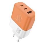 Изображение Сетевое ЗУ WUW-C215, USB-A + 2*USB-C, 65W, Orange Фото Сетевое ЗУ WUW-C215, USB-A + 2*USB-C, 65W, Orange