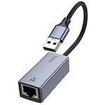 Адаптер сетевой HOCO UA37 (6942007647274) USB-A RJ-45 100/1000Mbps - фото