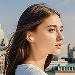 Изображение HOCO EQ20 Rhyme TWS Bluetooth Milky White (6942007641326) гарнитура, ANC+ENC Noise Reduction #3 Фото HOCO EQ20 Rhyme TWS Bluetooth Milky White (6942007641326) гарнитура, ANC+ENC Noise Reduction #3