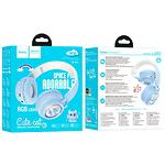 Изображение HOCO W50 Cute fun Blue (6942007619592) наушники с микрофоном накладные, Bluetooth 5.3 #5 Фото HOCO W50 Cute fun Blue (6942007619592) наушники с микрофоном накладные, Bluetooth 5.3 #5