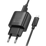 Изображение Сетевое ЗУ Hoco C140A Smart Black (6942007627801) 1*USB-A, QC3.0, 18W + Cable micro-USB #2 Фото Сетевое ЗУ Hoco C140A Smart Black (6942007627801) 1*USB-A, QC3.0, 18W + Cable micro-USB #2