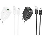 Изображение Сетевое ЗУ Hoco C140A Smart Black (6942007627801) 1*USB-A, QC3.0, 18W + Cable micro-USB #4 Фото Сетевое ЗУ Hoco C140A Smart Black (6942007627801) 1*USB-A, QC3.0, 18W + Cable micro-USB #4