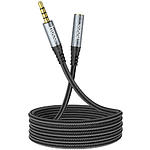 Фото Кабель HOCO UPA20 Gray (6931474762153) Аудио 4-pin 3,5mm джек/3,5mm разъем, 1м, удлинитель #5