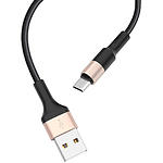 Изображение Кабель HOCO X26 Black-Gold (6957531080213) USB/Micro-USB, 1м, 2A, nylon+TPE+aluminum Фото Кабель HOCO X26 Black-Gold (6957531080213) USB/Micro-USB, 1м, 2A, nylon+TPE+aluminum