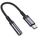 Звуковой переходник BOROFONE BV24 (6941991118999) Metal Grey USB Type-C male на 3.5mm female Audio - фото