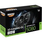 Изображение Видеокарта Inno3D GeForce RTX 5080 16GB X3 GAMING OC (G50803-16D7X-17603930) #2 Фото Видеокарта Inno3D GeForce RTX 5080 16GB X3 GAMING OC (G50803-16D7X-17603930) #2