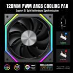Изображение Вентилятор 120мм GAMEMAX FN12A-N2, Black, 4pin/3pin, ARGB, PWM #2 Фото Вентилятор 120мм GAMEMAX FN12A-N2, Black, 4pin/3pin, ARGB, PWM #2
