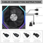 Изображение Вентилятор 120мм GAMEMAX FN12A-N2, Black, 4pin/3pin, ARGB, PWM #9 Фото Вентилятор 120мм GAMEMAX FN12A-N2, Black, 4pin/3pin, ARGB, PWM #9