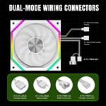 Изображение Вентилятор 120мм GAMEMAX FN12A-N2-W, White, 4pin/3pin, ARGB, PWM #11 Фото Вентилятор 120мм GAMEMAX FN12A-N2-W, White, 4pin/3pin, ARGB, PWM #11