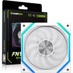 Изображение Вентилятор 120мм GAMEMAX FN12A-N2-RW, White, 4pin/3pin, ARGB, PWM, Реверсивний Фото Вентилятор 120мм GAMEMAX FN12A-N2-RW, White, 4pin/3pin, ARGB, PWM, Реверсивний