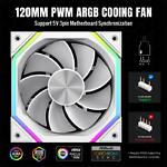 Изображение Вентилятор 120мм GAMEMAX FN12A-N2-RW, White, 4pin/3pin, ARGB, PWM, Реверсивний #1 Фото Вентилятор 120мм GAMEMAX FN12A-N2-RW, White, 4pin/3pin, ARGB, PWM, Реверсивний #1