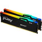 Фото DDR-5 2шт x 32GB 6000МГц Kingston FURY Beast RGB Black (KF560C36BBE2AK2-64) AMD EXPO