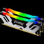 Фото DDR-5 2шт x 24GB 8000МГц Kingston FURY Renegade RGB Silver (KF580C38RSAK2-48)