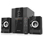 Акустическая система REAL-EL M-355 black (EL121300015), 2.1 20W Woofer + 2*12W, FM,SD,BT,USB,AUX - фото