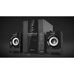 Фото Акустическая система REAL-EL M-355 black (EL121300015), 2.1 20W Woofer + 2*12W, FM,SD,BT,USB,AUX #2