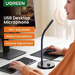 Изображение Микрофон UGREEN CM564 Black (UGR-90416) настольный, USB #2 Фото Микрофон UGREEN CM564 Black (UGR-90416) настольный, USB #2