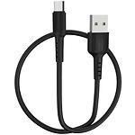 Кабель BOROFONE BX16 Black (6957531099475) USB/Type-C, 1м, 2A, PVC, TPE connectors - фото