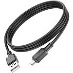 Фото Кабель HOCO X101 Black (6942007604055) USB/Micro-USB, 1м, 2.4A, silicon #3