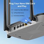 Фото Модем/Маршрутизатор Mercusys MB115-4G, WiFi 4G LTE, 300N 802.11b/g/n, LAN/WAN, 1 nano-SIM #5