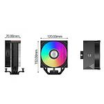 Фото Cooler CPU PCCOOLER RT500 Digital ARGB BK, TDP 245 Вт, 120мм Fan, LGA1851/1700/1200/115X/AM5/AM4 #7